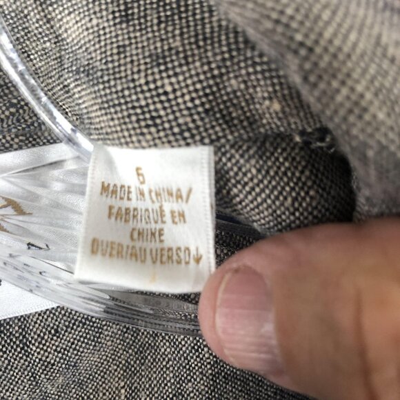 Dana Buchman Pantsuit Womens 6 Gray Linen Button Blazer Straight Leg Career - Picture 11 of 16